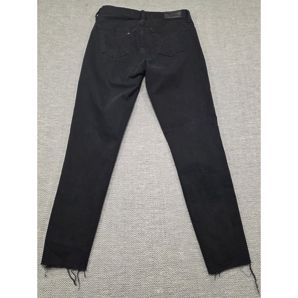 Big Star Maddie Skinny Jeans Black Raw Hem Denim 25R VWQMSKBELA - Picture 2 of 11